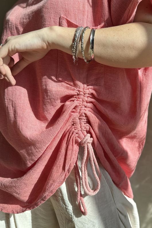 Santa Eulalia Hitch Top Washed Watermelon